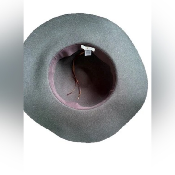 Charming Charlie’s Felted Wool Hat Women’s Green Brown Trim Gold Beaded Floppy - Picture 6 of 7